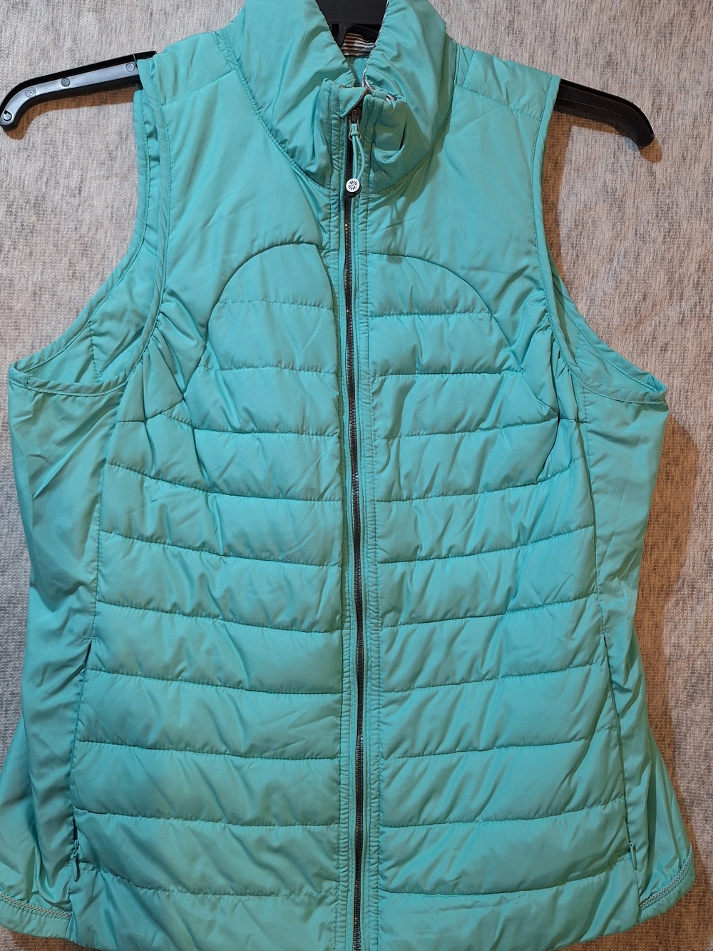 Tangerine Light Teal Quilted Puffer Vest